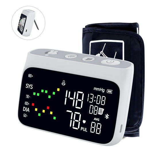 Rechargeable Portable Automatic LED Display Smart Sphygmomanometer Digital Electronic Bp Machine Blood Pressure Monitor Standing