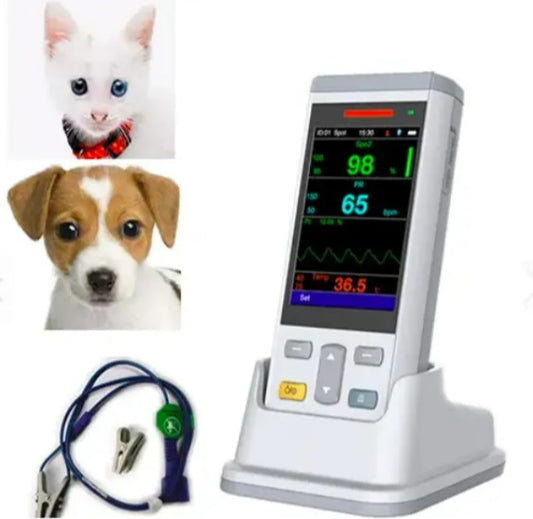 PC100SV Animals Veterinary Pulse Oximeter with SPO2, TEMP Pet Multi Parameters Handheld Monitor